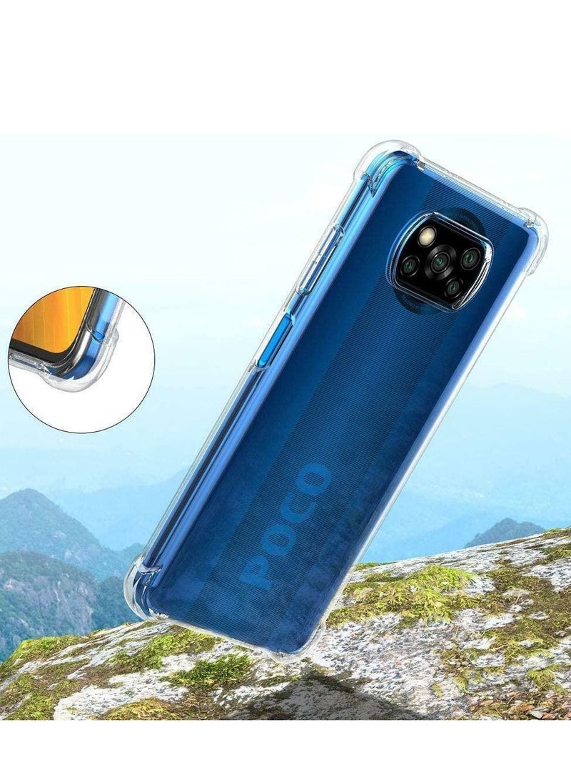 CATANES Xiaomi Poco X3 NFC Case Cover Clear Protective TPU Four Corners Cover Transparent Soft Case - Image 4