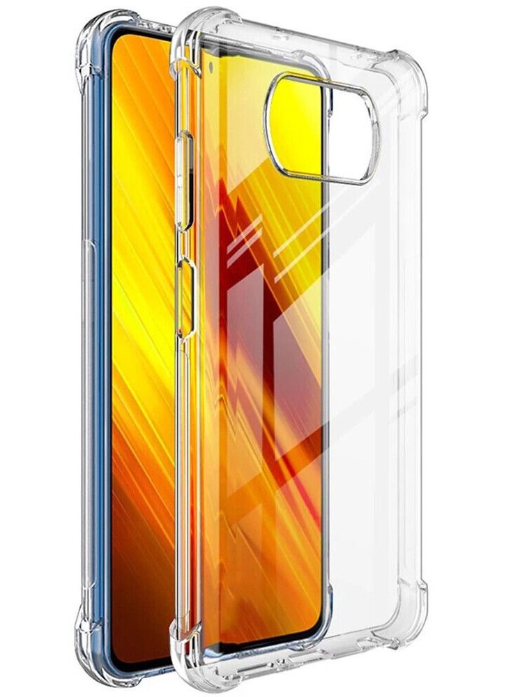 CATANES Xiaomi Poco X3 NFC Case Cover Clear Protective TPU Four Corners Cover Transparent Soft Case - Image 1