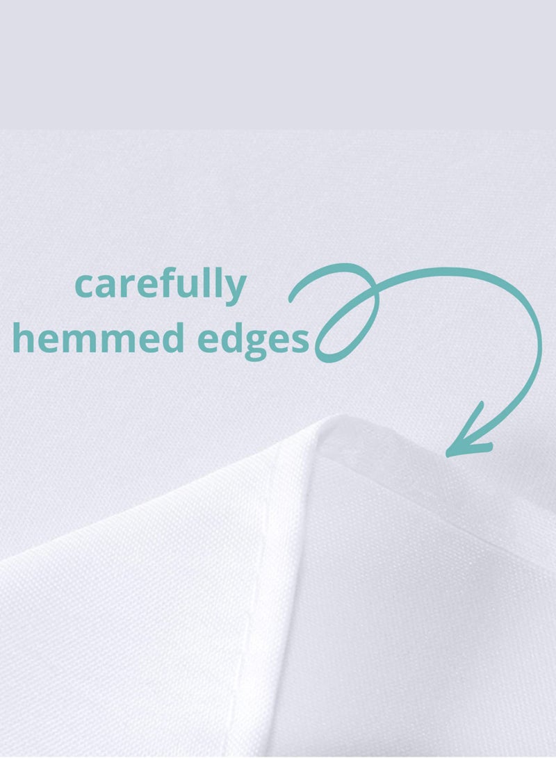 108x57 inch rectangular tablecloth white tablecloth suitable for Christmas party or even long table restaurant banquet decoration,whole sheet without stitching,1 pack - Image 3