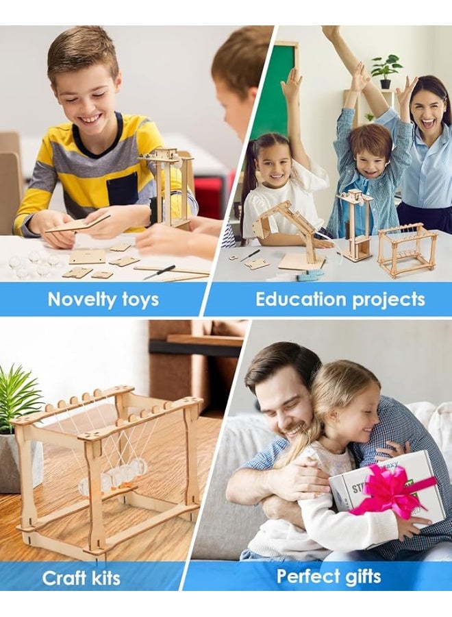 Poraxy مجموعة بوركسي 5 من أدوات العلوم STEM للأطفال من 8 إلى 12 عامًا، مشاريع بناء خشبية STEM، ألغاز ثلاثية الأبعاد، نماذج حرف تجريبية، ألعاب للأطفال من 8 إلى 13 عامًا، هدايا للأولاد والبنات من 6 إلى 13 عامًا - Image 1