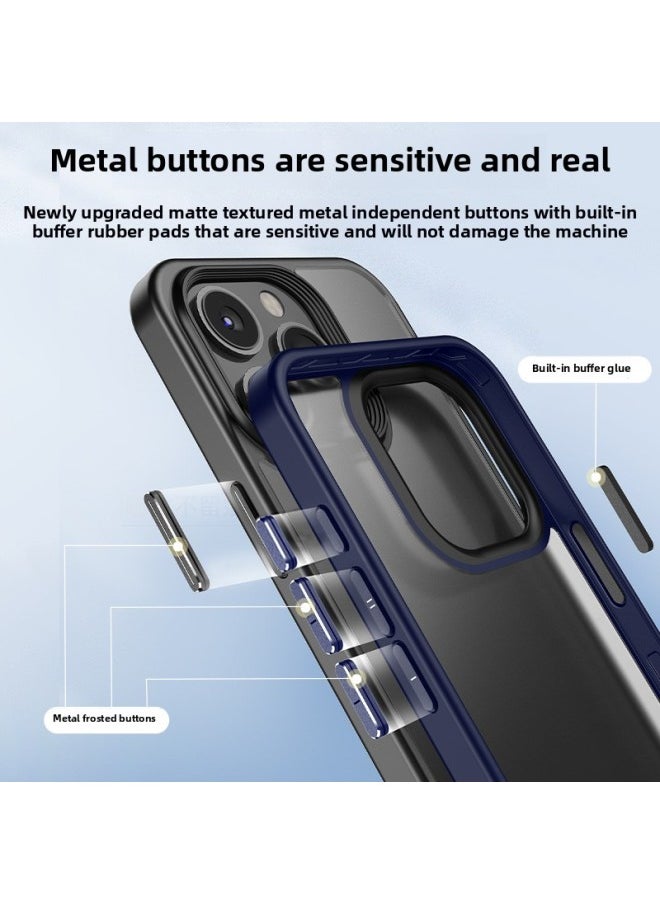 ماركة غير محددة - مناسب لهاتف Iphone15Promax ذو ملمس جلدي متجمد لهاتف Iphone 15 غطاء حماية مغناطيسي شبه شفاف ناعم وصلب مقاوم للسقوط - اللون: رمادي - الموديل المطبق: لهاتف Iphone15Promax - Image 1