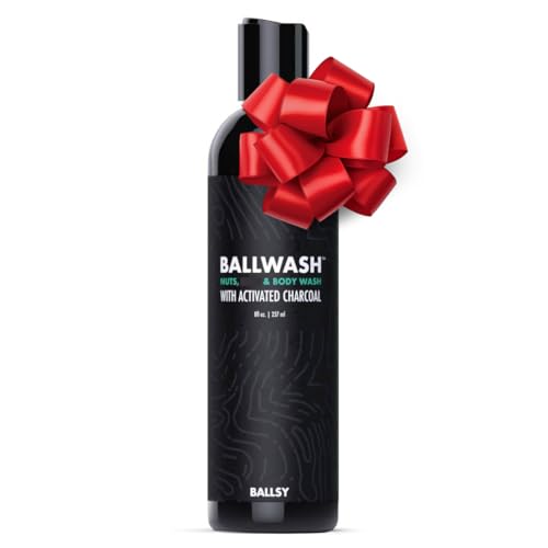 Ballsy Ballwash Charcoal Body Wash for Men - Moisturizing Menâ€™s Bodywash with Coconut Oil â€“ Soap for Men & Great for your Most Intimate Areas, 8oz - Image 1