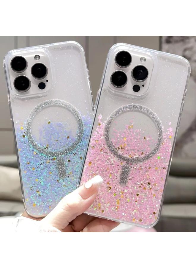 S-TOP Case For iPhone 15 Plus Gradient Glitter MagSafe PC Hybrid TPU Phone Case - Image 4