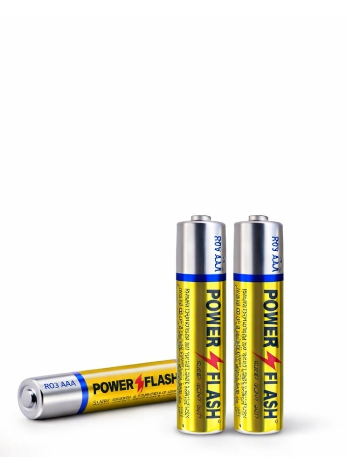 POWER FLASH AAA Zinc Batteries 1.5V – Super Heavy Duty – 2 Pieces Card Pack - Image 2
