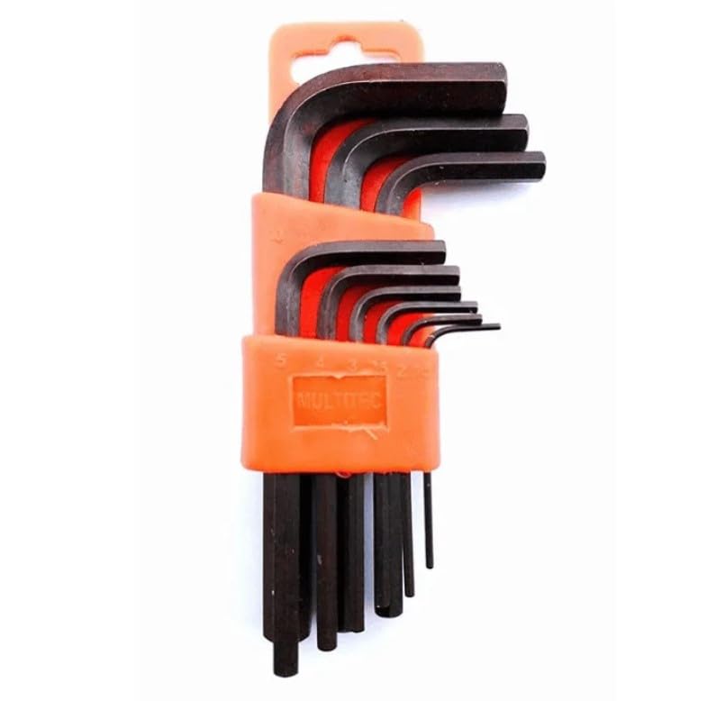 Robocraze Robocraze MULTITEC Hex Short Allen Key Standard Set 1510 MM Set of 9  - Image 2
