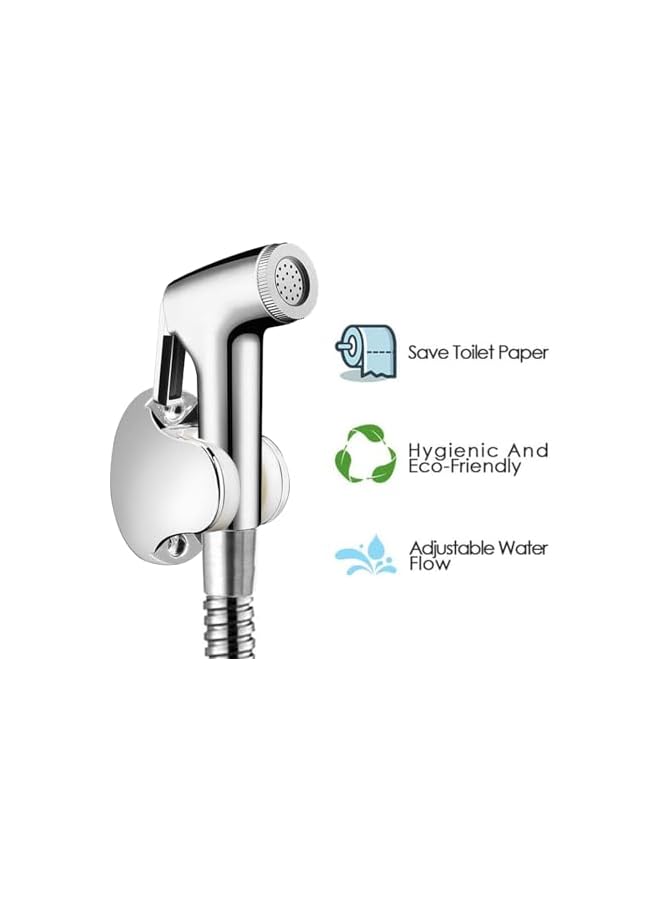 The Bros Handheld Bidet Sprayer Set for Cloth Diapers, Pets, and Feminine Hygiene, Toilet Attachment with Adjustable Head, Baby Diaper Wash - Image 3