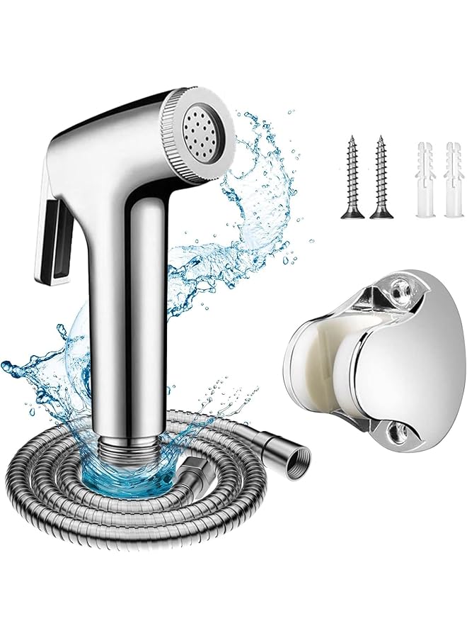 The Bros Handheld Bidet Sprayer Set for Cloth Diapers, Pets, and Feminine Hygiene, Toilet Attachment with Adjustable Head, Baby Diaper Wash - Image 1