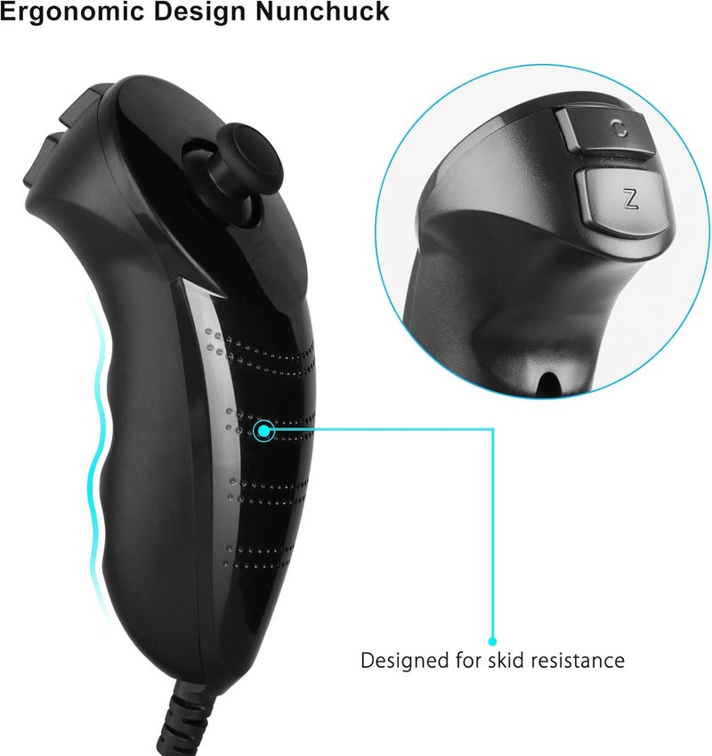 Ankey 2Packs Nunchuck Controller Remote Replacement for Nintendo Nunchuk Wii Wii U Console - Image 2