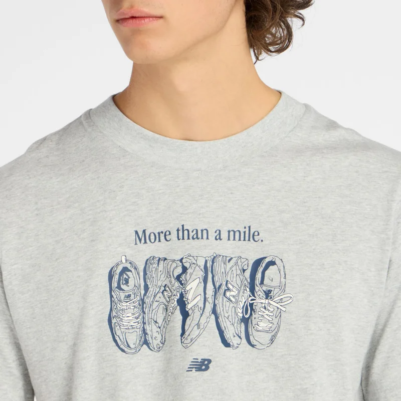 New Balance Athletic Grey Men's Miler T-Shirt for Men | Best Price UAE