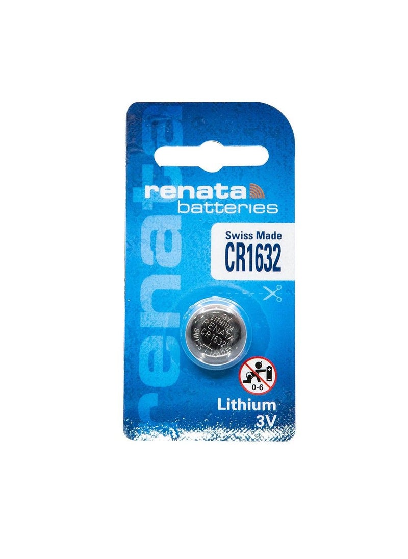 Renata CR1632 Lithium Coin Battery 3V High Performance Button Cell Long Lasting Power for Watches Car Keys Calculators Medical Devices Reliable Compact Battery Replacement - Image 1