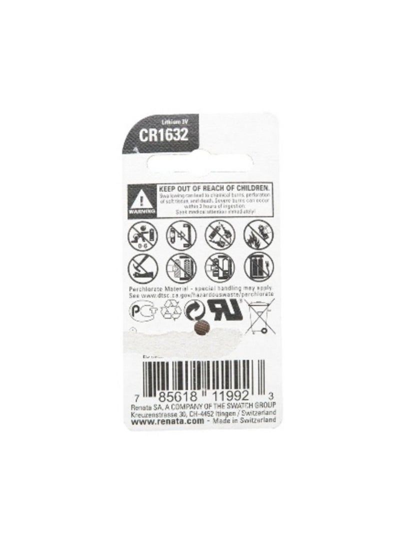 Renata CR1632 Lithium Coin Battery 3V High Performance Button Cell Long Lasting Power for Watches Car Keys Calculators Medical Devices Reliable Compact Battery Replacement - Image 3