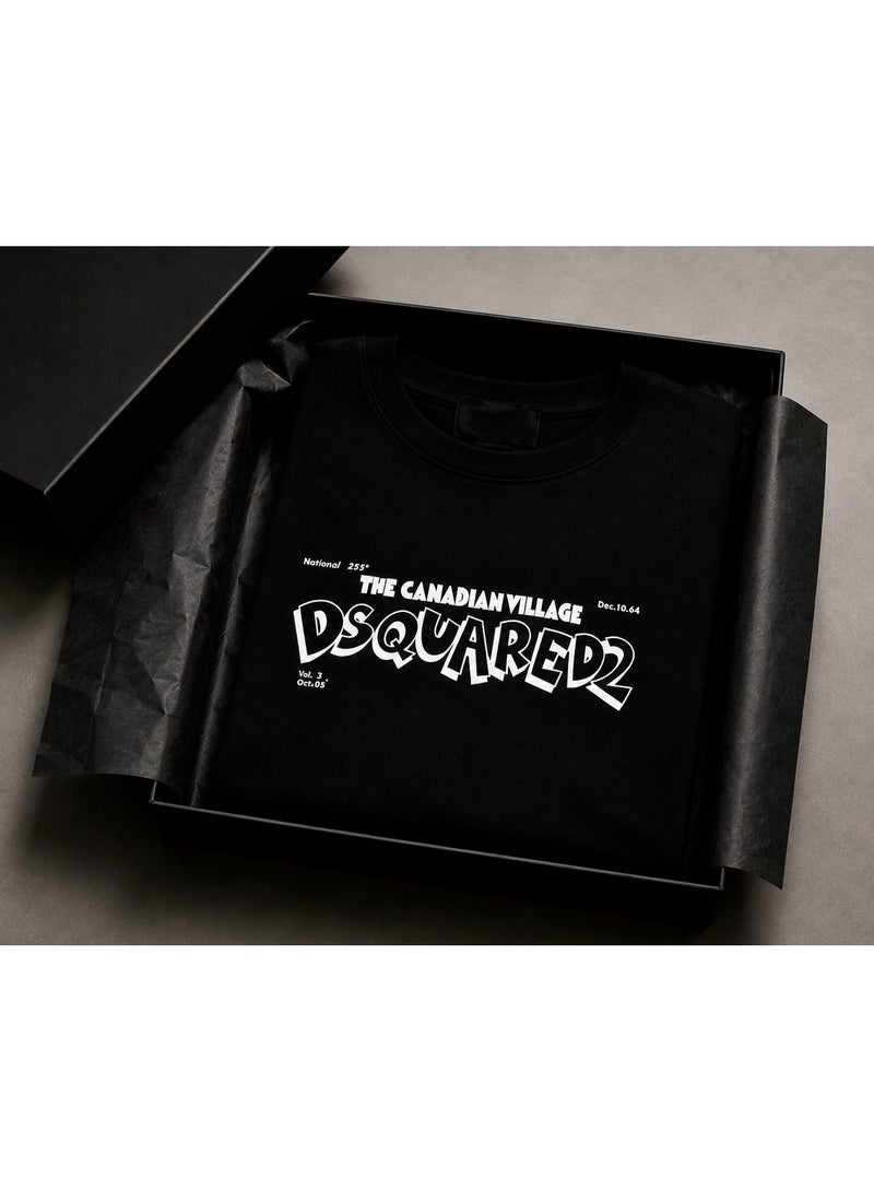 Oversized Black Typography Graphic T-Shirt Streetwear - Image 4