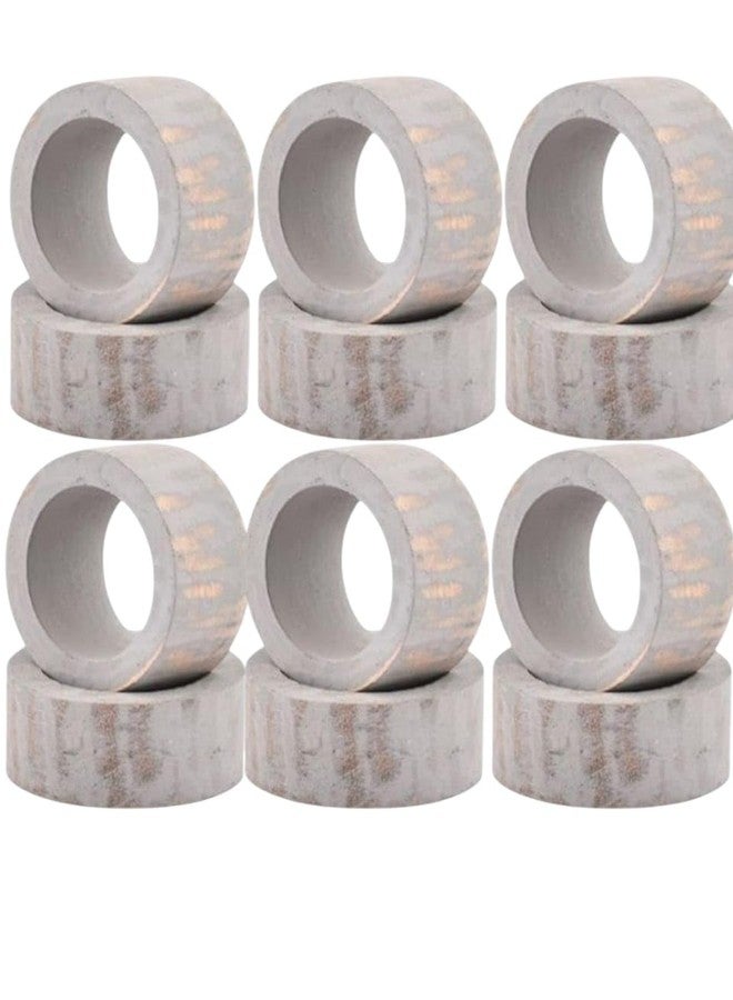 SHAFA IMPEX Handmade Napkin Rings Set of 12 for Dining Table Decoration Wooden Square Napkin Buckles for Home Decor Wedding Dinners Parties (White Brush) - Image 4