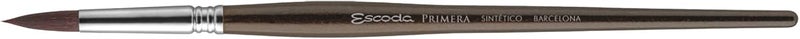 Escoda Primera Series 1975 Artist Watercolor and Acrylic Paint Brush Synthetic Maroon Teijin Filament Round Size 1 - Image 1