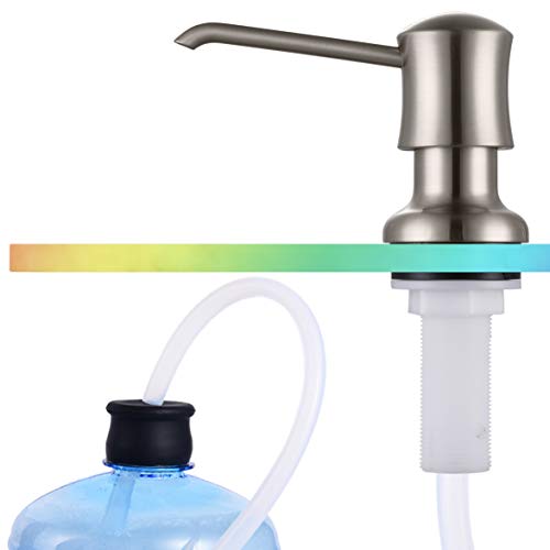 Ultimate Unicorn Sink Soap Dispenser for Kitchen Sink Brushed Nickel Upgrade with 40" Silicone Extension Tube Kit, Connect to Your Soap Bottle Directly - Image 1