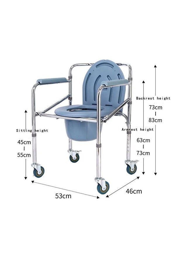 Foldable Commode with Wheels