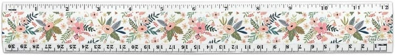 GRAPHICS & MORE Flowers in a French Garden 12 Inch Standard and Metric Plastic Ruler - Image 1