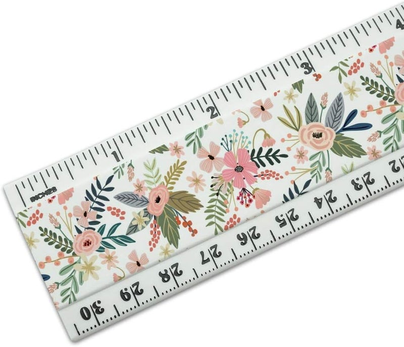 GRAPHICS & MORE Flowers in a French Garden 12 Inch Standard and Metric Plastic Ruler - Image 2