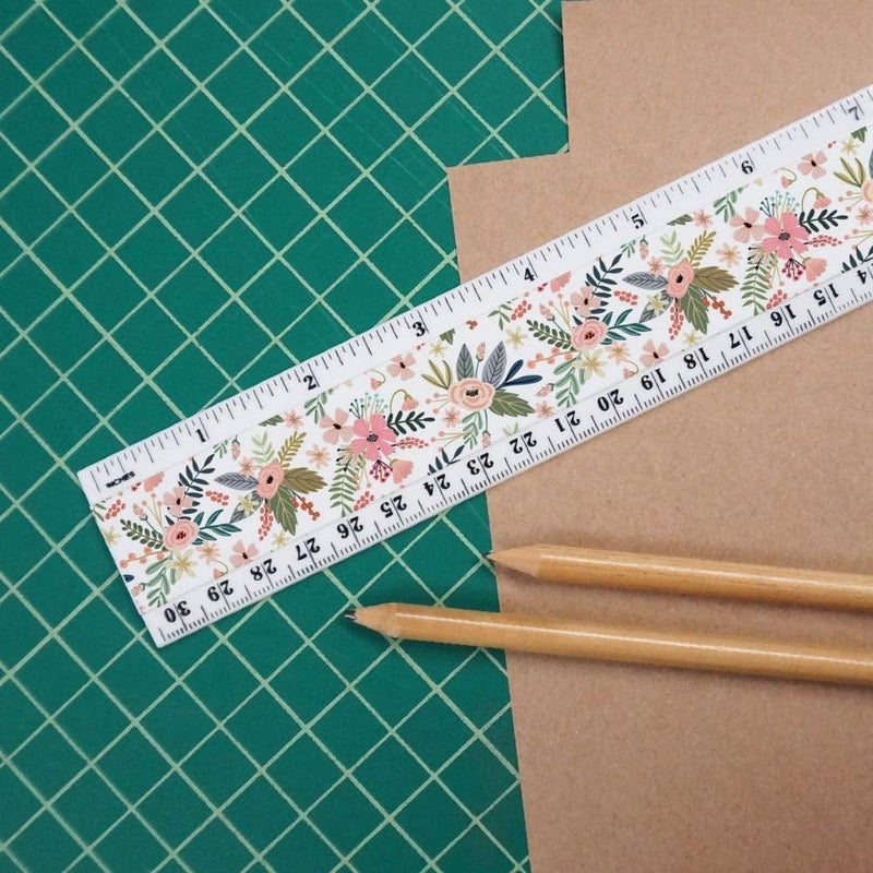 GRAPHICS & MORE Flowers in a French Garden 12 Inch Standard and Metric Plastic Ruler - Image 3
