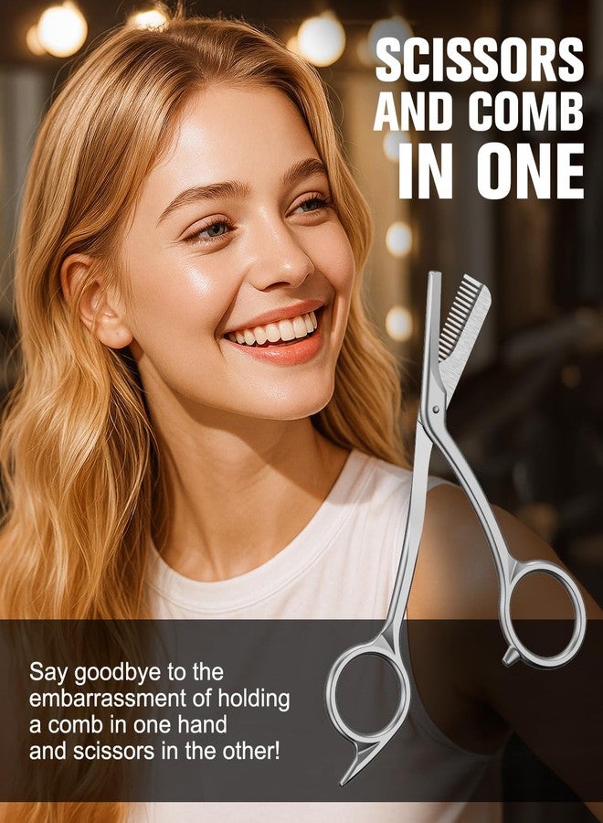 FERYES Eyebrow Trimmer Scissors with Combs, Stainless Steel Scissor & Comb in One, Precision Eyebrow Trimming Scissors for Women and Men - Image 4