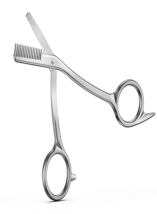 FERYES Eyebrow Trimmer Scissors with Combs, Stainless Steel Scissor & Comb in One, Precision Eyebrow Trimming Scissors for Women and Men - Image 1