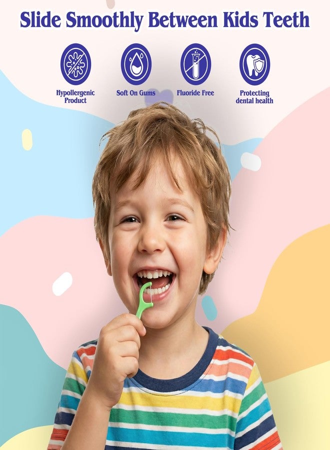 RA RUNNING ALIEN 120 Count Kids Flossers,Fun Kids Floss Picks Fluoride & PFA Free,Non Toxic Floss Sticks with Anti-Slip Handle,4 Cute Animal-Shaped Toddler Flossers,No Shred Thread,Unflavored - Image 5
