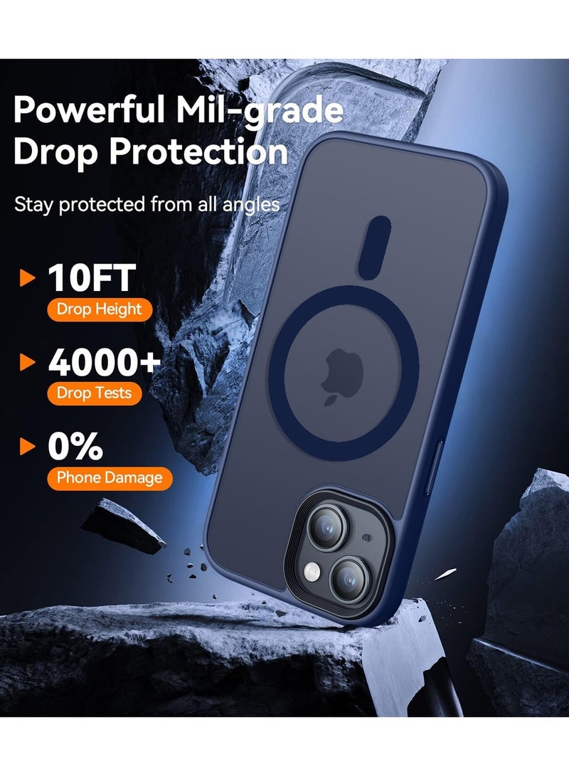 Magnetic Case for iPhone 15 Back Cover Compatible with Magsafe Drop Protection Anti-Scratch Translucent Matte Comfortable Touch Shockproof iPhone 15 Case - Image 3