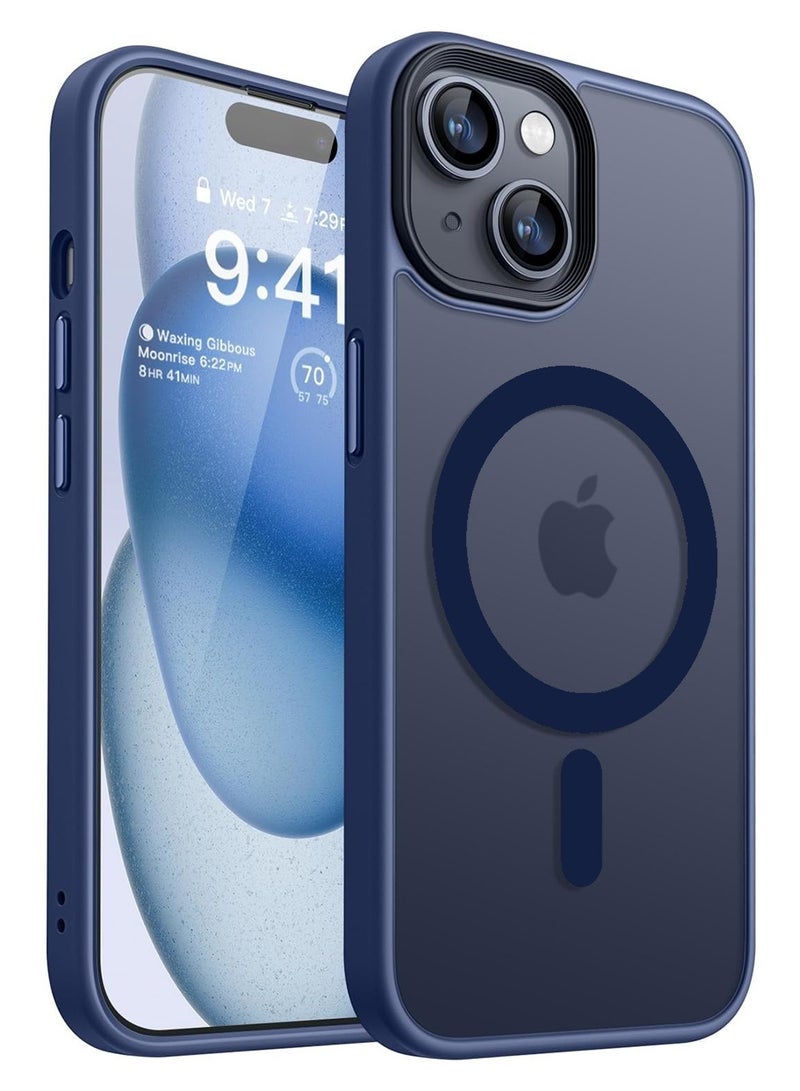Magnetic Case for iPhone 15 Back Cover Compatible with Magsafe Drop Protection Anti-Scratch Translucent Matte Comfortable Touch Shockproof iPhone 15 Case - Image 1