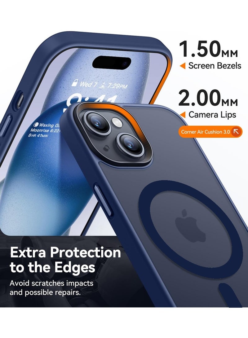Magnetic Case for iPhone 15 Back Cover Compatible with Magsafe Drop Protection Anti-Scratch Translucent Matte Comfortable Touch Shockproof iPhone 15 Case - Image 4