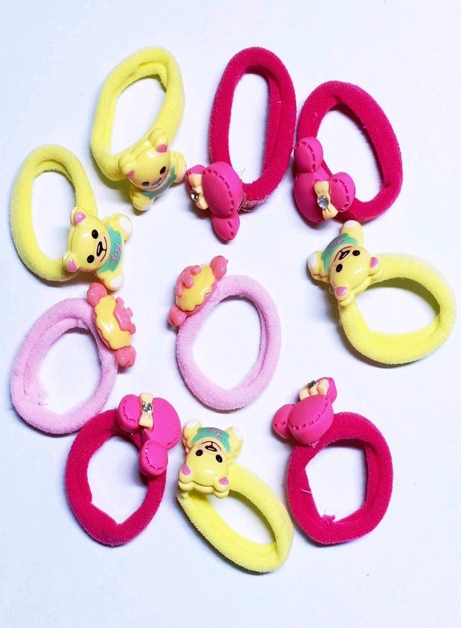 Drishti® Multicolor Designer Fancy Hair rubber for kids Pack Of 5 Pair - Image 1