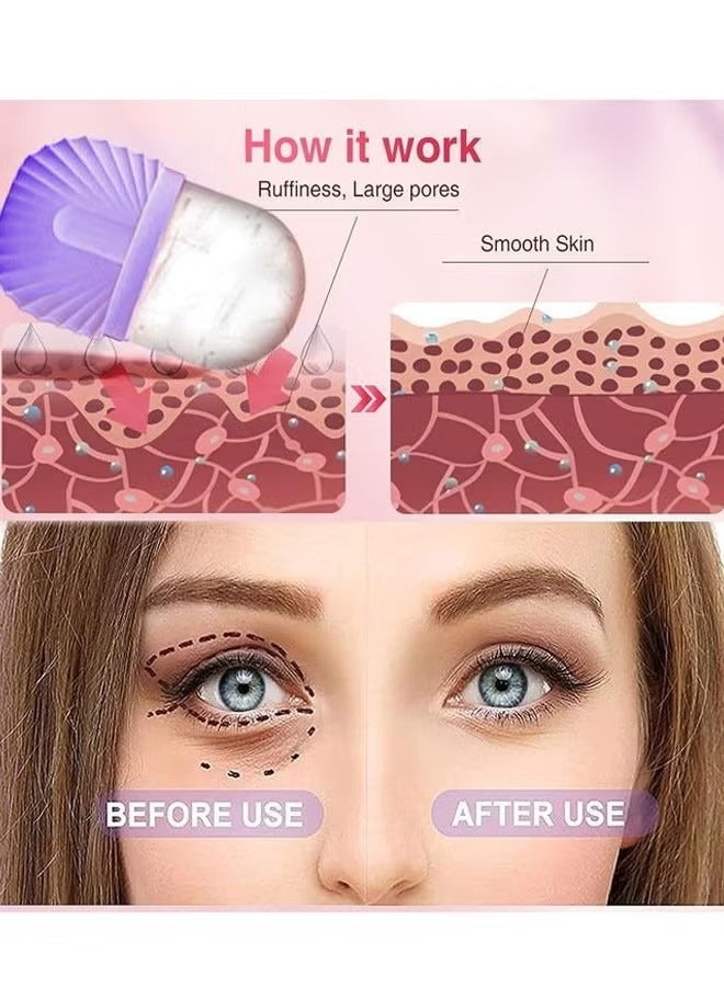 Generic Ice Roller For Face,Beauty Facial Massage Glow Cube for Face Skin Care Tools for Eye Wrinkles Acne Puffiness Relief Purple  - Image 5