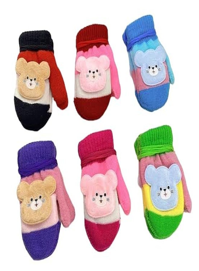 Cuckoos New Born Baby Boys & Baby Girls Winter Woolen Hand Gloves For Babies | Baby Winter Warm Hand Gloves 0-12 Months (Multi1) - Image 4