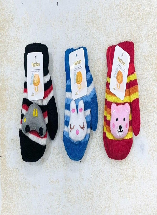 Cuckoos New Born Baby Boys & Baby Girls Winter Woolen Hand Gloves For Babies | Baby Winter Warm Hand Gloves 0-12 Months (Multi1) - Image 2