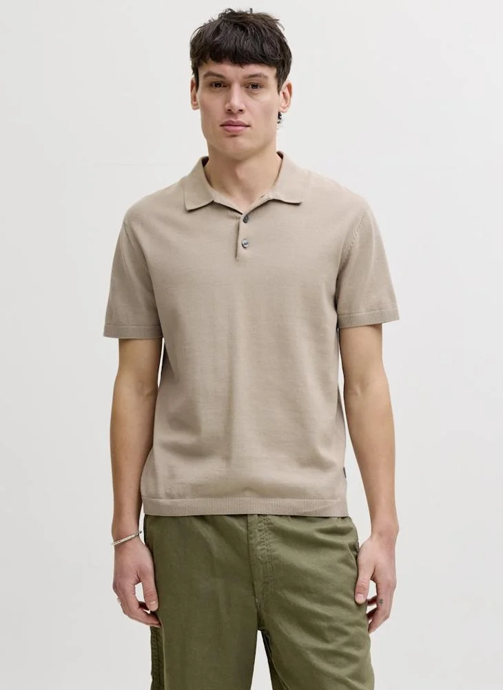 JACK & JONES Short sleeve knit Polo shirt