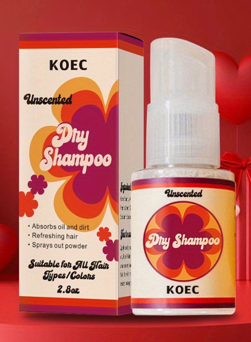 KOEC 79 جرام شامبو جاف غير معطر للتحكم في الزيت بدون غسيل بخاخ للشعر المنتفخ بخاخ شامبو جاف خفيف للتكثيف للاستخدام اليومي بخاخ منعش للشعر - Image 1
