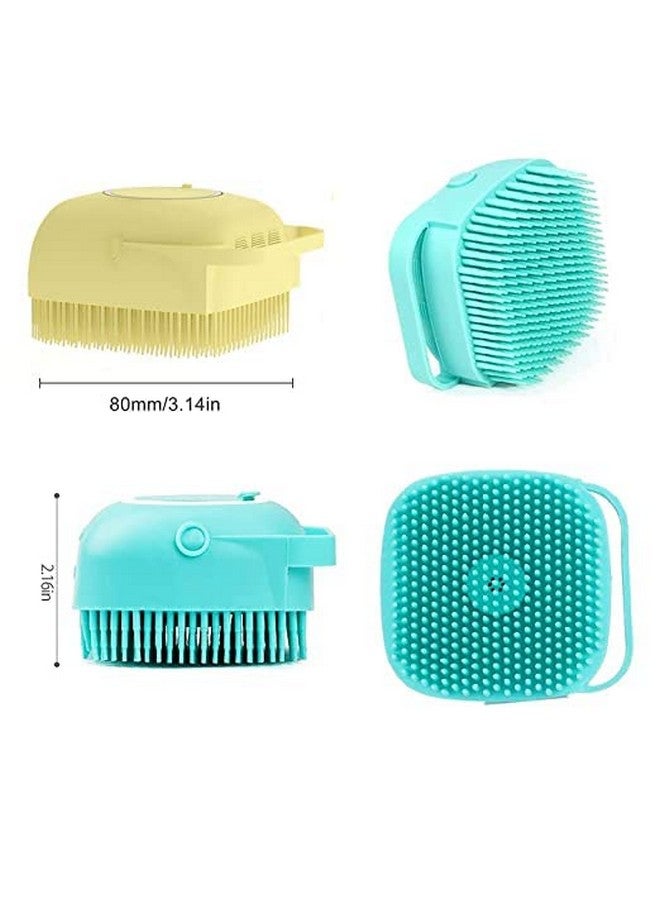 HUDACRUSH Dog Bath Brush Body Scrubber Shampoo Dispenser Tick Remover For Shower Bathing And Shedding Soft Silicone Bristles Brushes Groomers For Pet Puppy Dogs Cat Rabbit Horse (Multicolor 1 Pcs) - Image 3