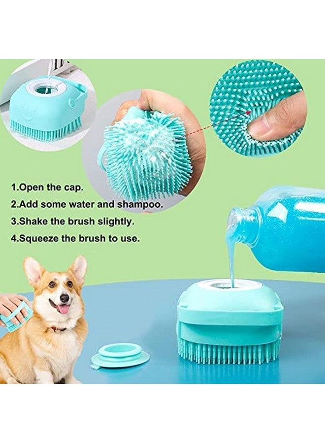 HUDACRUSH Dog Bath Brush Body Scrubber Shampoo Dispenser Tick Remover For Shower Bathing And Shedding Soft Silicone Bristles Brushes Groomers For Pet Puppy Dogs Cat Rabbit Horse (Multicolor 1 Pcs) - Image 4