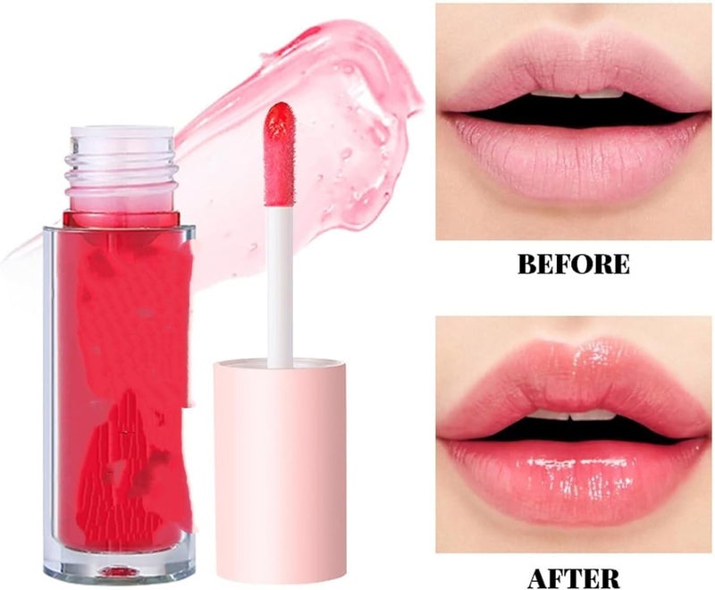 Color Changing Fruit Flavor Lip Oil Set, Hydrating Nourishing Light Lip Gloss, Long Lasting Moisturizing Lip Care Gloss, Daily Gentle Lip Makeup Cosmetics for All Skin Types - Image 3