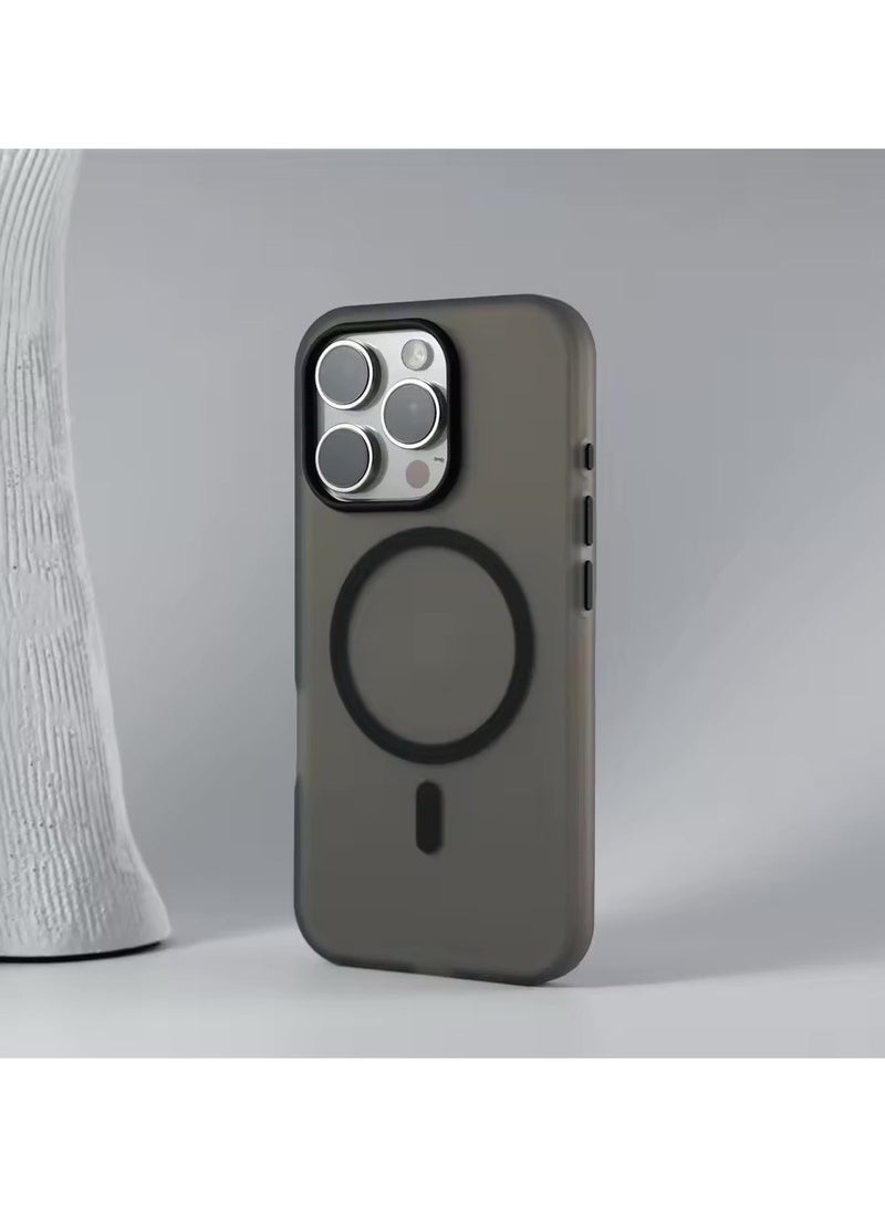 Denx Super Slim Magnetic Case for iPhone 13 Pro Max [Shockproof & Slim] Matte Hard Back Cover with high-Grade Protection | Black - Image 1