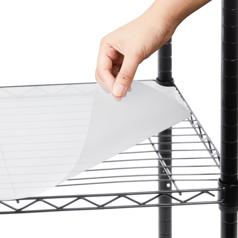 Sliner 8 Pack 18 x 48 Inch Wire Shelf Liner Clear Plastic Waterproof Liners for Organizing Metal Rack Shelves, Kitchen Cabinets, Cupboard, Pantry - Image 1