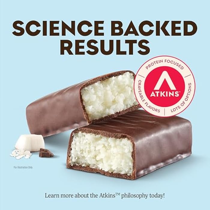 Atkins بار أتكينز إندولج بنكهة الشوكولاتة وجوز الهند، حلوى منخفضة السكر، غنية بالألياف، 16 قطعة - Image 3