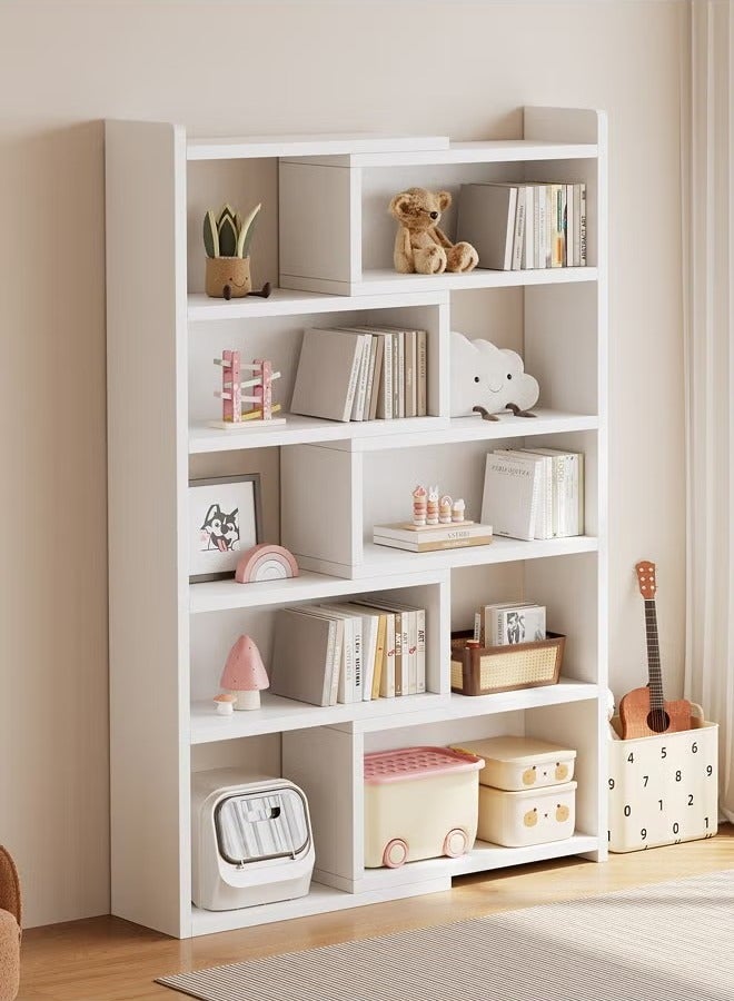 C&C Home Multi Tiers Double Sided Storage Adjustable Creative Style Book Shelves Modern Tall Corner Bookcase 15 mm Thick Wood Storage Rack for Bedroom Living Room and Home Office 95x24x146 cm - Image 2