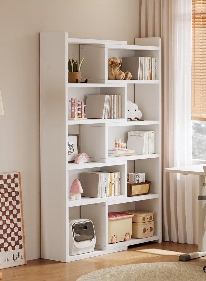 C&C Home Multi Tiers Double Sided Storage Adjustable Creative Style Book Shelves Modern Tall Corner Bookcase 15 mm Thick Wood Storage Rack for Bedroom Living Room and Home Office 95x24x146 cm - Image 4