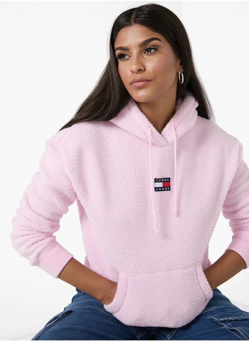 TOMMY JEANS Logo Fleece Hoodie