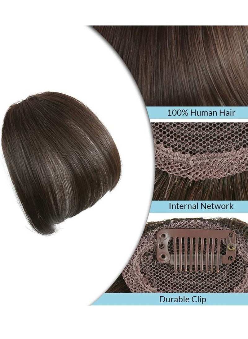 إستيل شعر الإنسان شقة الانفجارات اليد تعادل الدوي الأزياء كليب في الشعر التمديد بني غامق شقة الانفجارات - Image 4