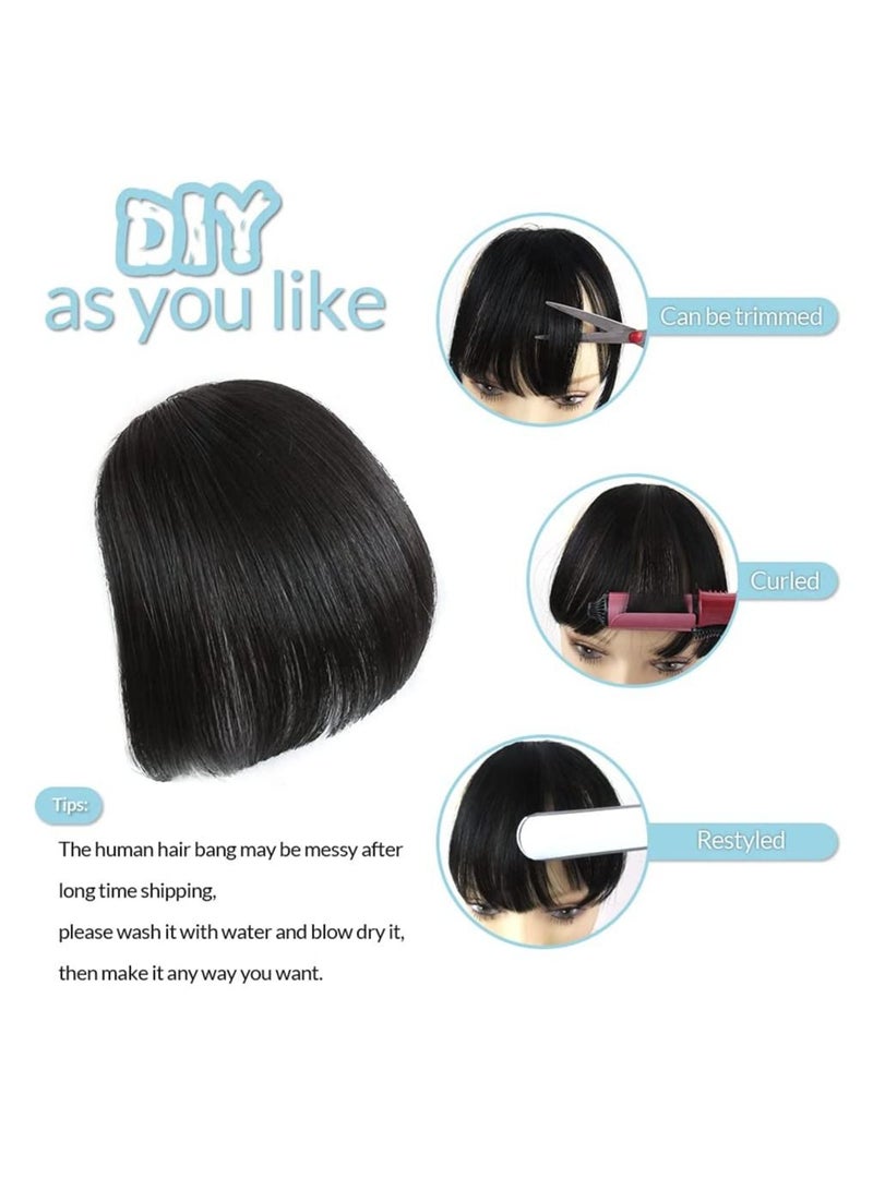 إستيل شعر الإنسان شقة الانفجارات اليد تعادل الدوي الأزياء كليب في الشعر التمديد بني غامق شقة الانفجارات - Image 5