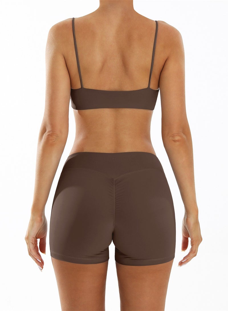 general Two Piece Workout Sets for Women Sport Bra Push Up Shorts Sportwear Tracksuits Gym Yoga Active Wear Outfits  - Image 2