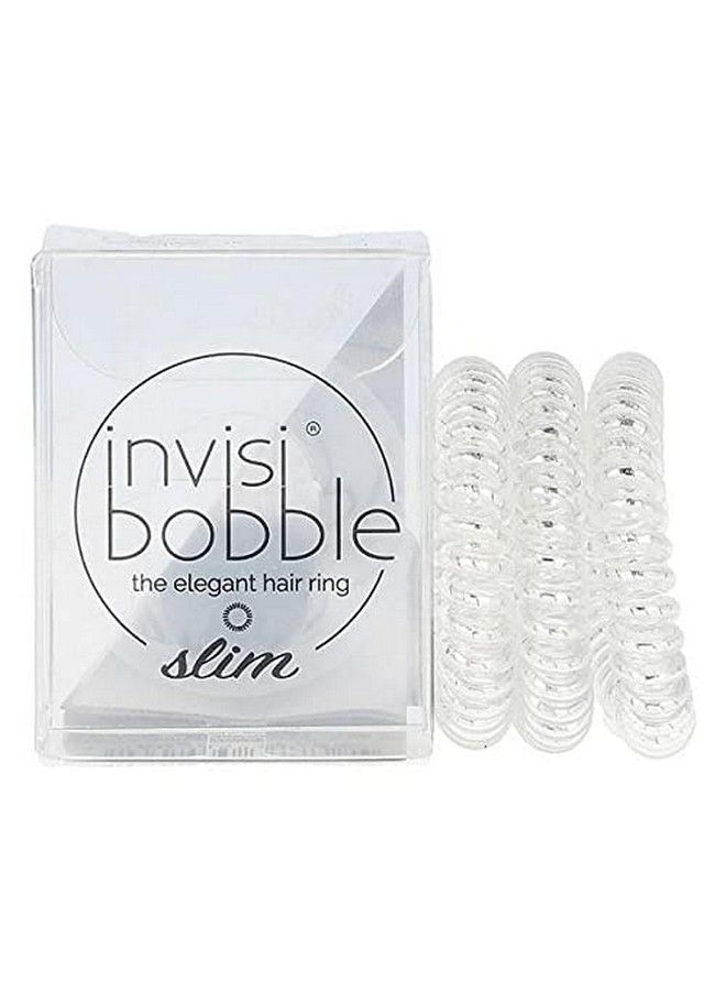 invisibobble Slim Traceless Spiral Ties Hair Rings 3Pieces Crystal Clear - Image 4