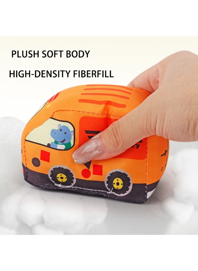 هالامودو لعبة الأطفال مجموعة من الملابس المصنوعة من القماش مع بلايمات وحقيبة تخزين (بما في ذلك 6 سيارات)، سجادة السيارة المصنوعة من القماش، ورق مجعد مدمج وجرس، 2-في -1 تصميم حقيبة أدوات اللعب، لعبة الأطفال التعليمية في وقت مبكر، غسيل متعدد الوظائف بالماكينة، تنمية القدرات اليدوية وتنسيق العين اليدوية، هدية لعبة فتاة - Image 5