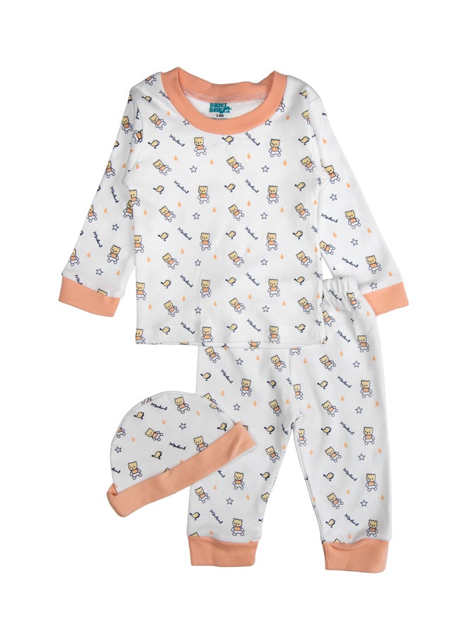 Babies Basic - 7 Piece Unisex 100% Cotton Gift Set Include Bib, Blanket, Mitten, Cap, Romper, Top And Bottom Set, Rose - Image 1